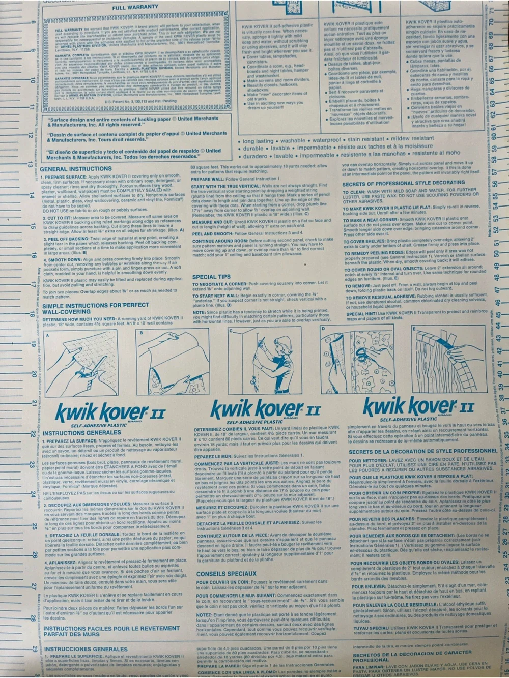 Vintage 70’s Kwik Kover kitch kitchen contact paper roll